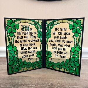 Irish Blessing Stained Glass Decor